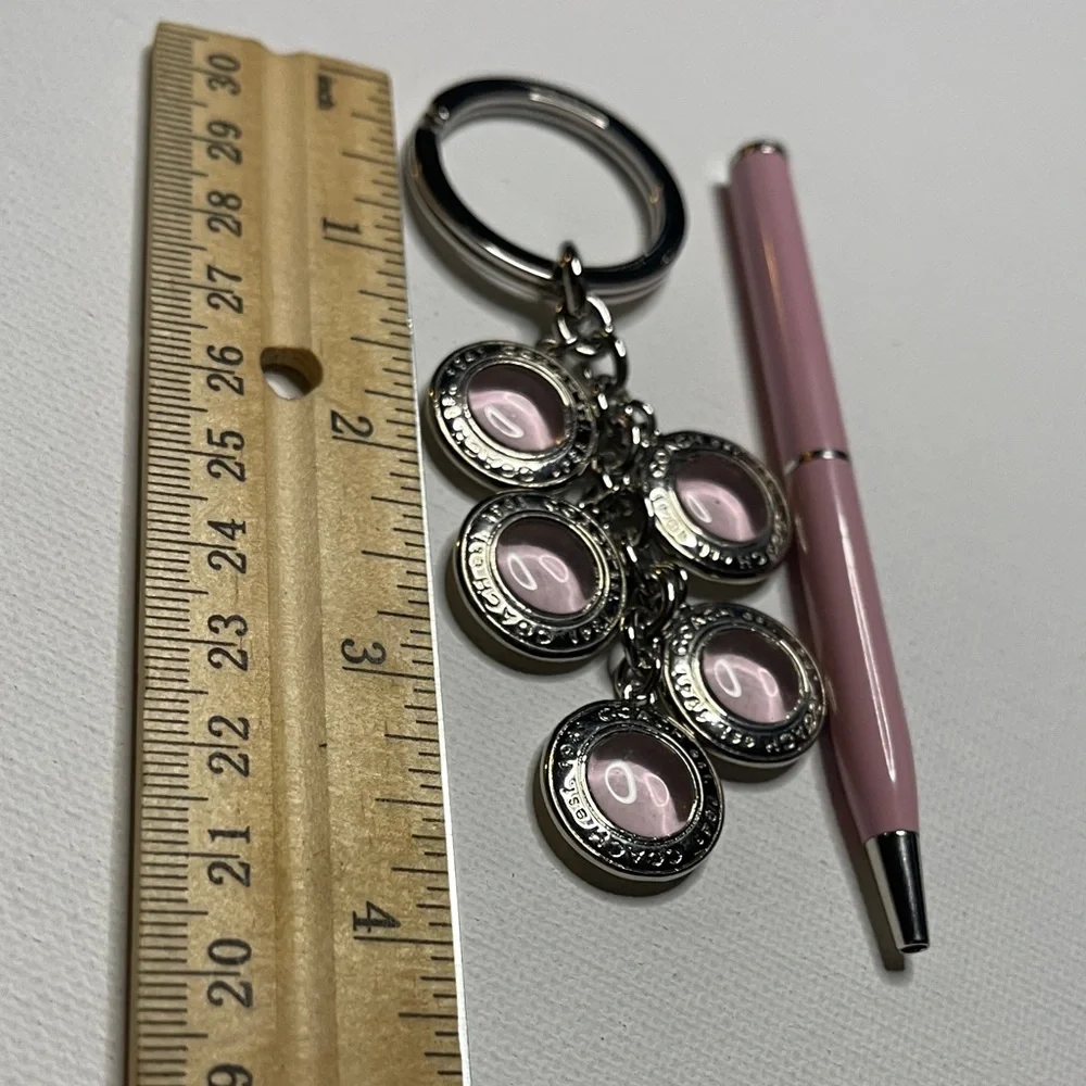 Coach Pink Keychain with Silver Accents and a Pink Coach Pen - Picture 5 of 5